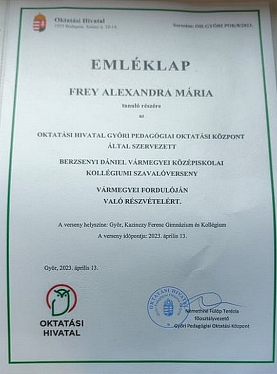 Alexandra emléklap 2023